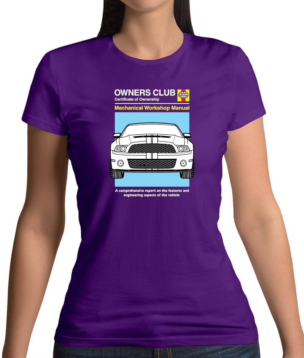 Car Owners Manual Mustang Mustang Womens T-Shirt Car Owners Manual Mustang Mustang Womens T-Shirt