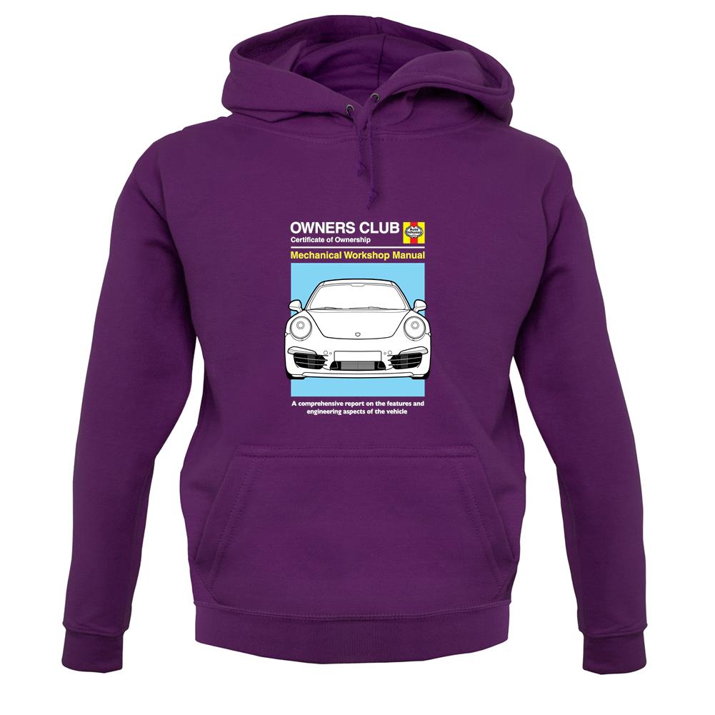 Car Owners Manual 911 unisex hoodie Car Owners Manual 911 unisex hoodie