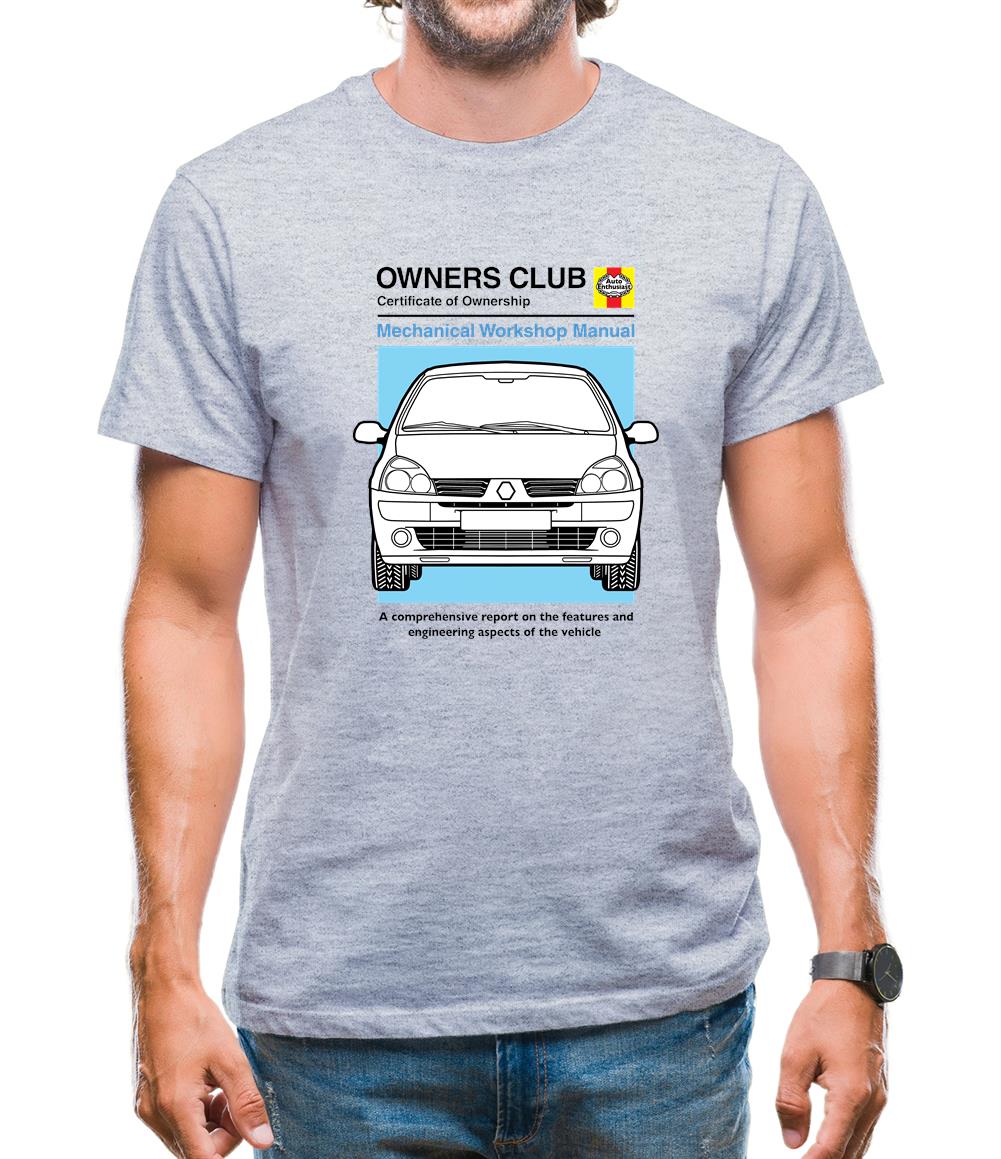 Car Owners Manual Clio Mens T-Shirt Car Owners Manual Clio Mens T-Shirt
