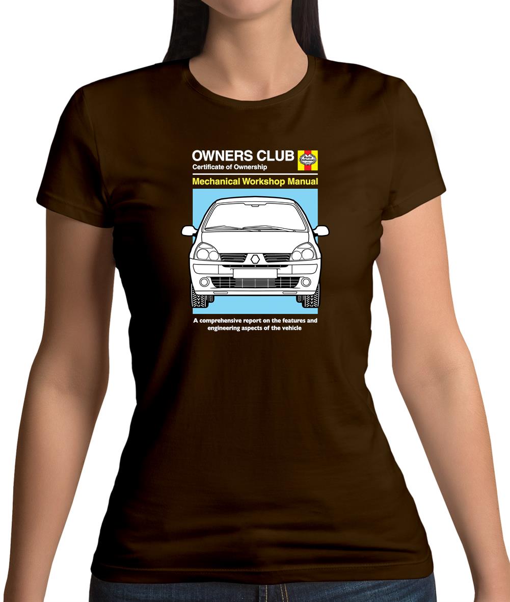 Car Owners Manual Clio Womens T-Shirt Car Owners Manual Clio Womens T-Shirt