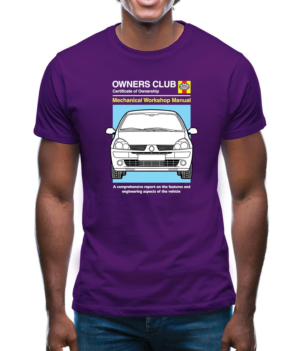 Car Owners Manual Clio Mens T-Shirt Car Owners Manual Clio Mens T-Shirt