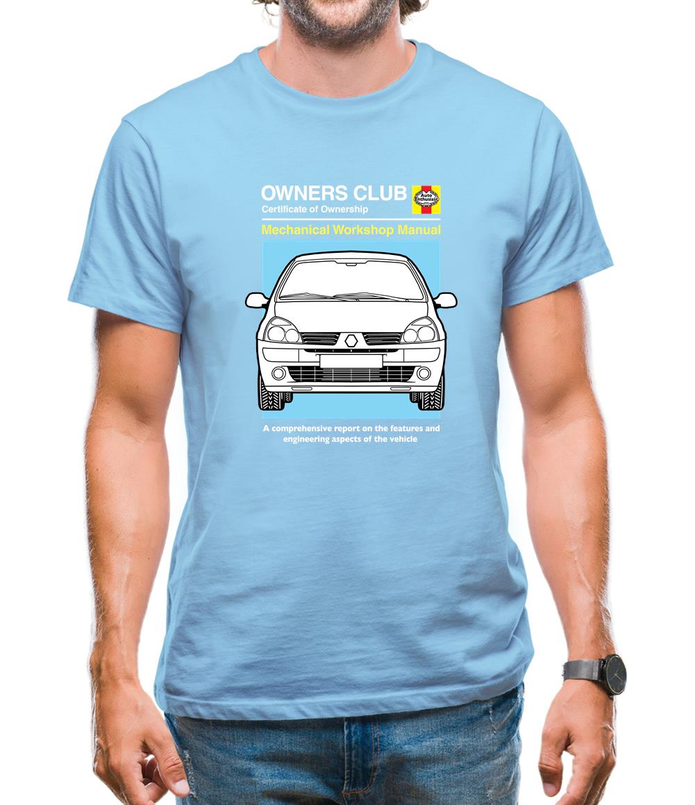 Car Owners Manual Clio Mens T-Shirt Car Owners Manual Clio Mens T-Shirt