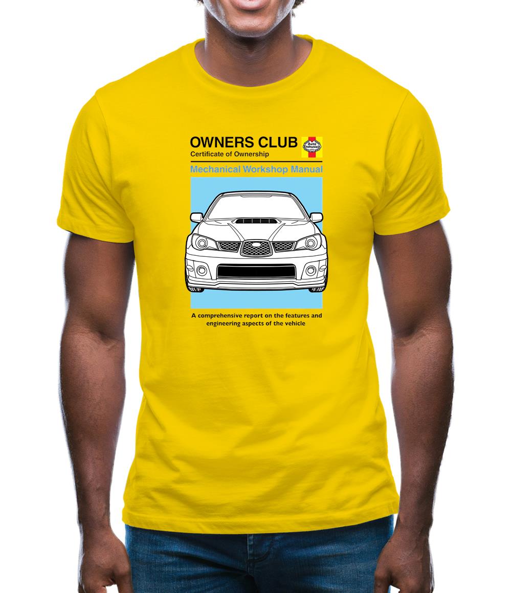 Car Owners Manual Impreza Mens T-Shirt Car Owners Manual Impreza Mens T-Shirt