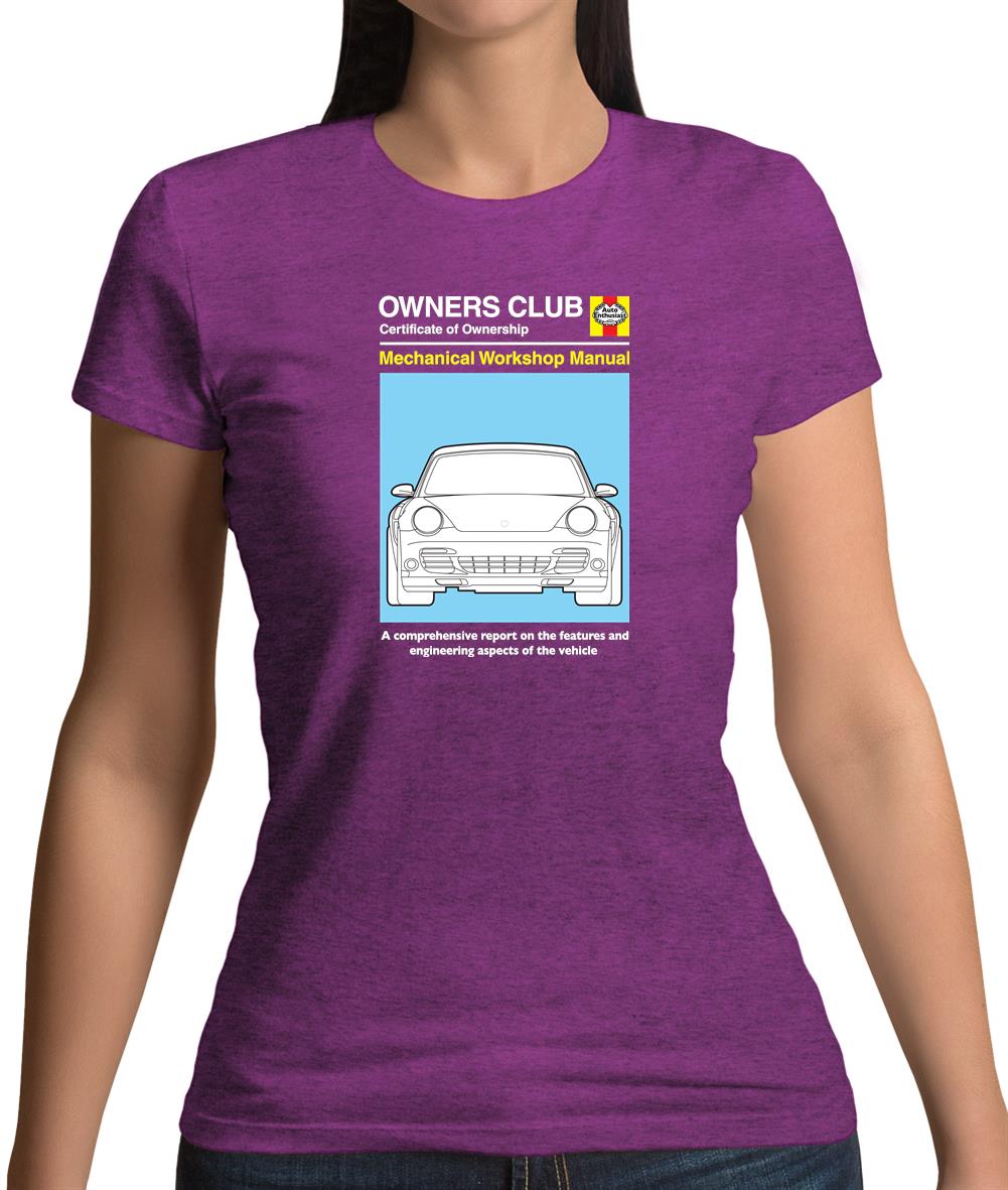 Car Owners Manual 997 Turbo Womens T-Shirt Car Owners Manual 997 Turbo Womens T-Shirt