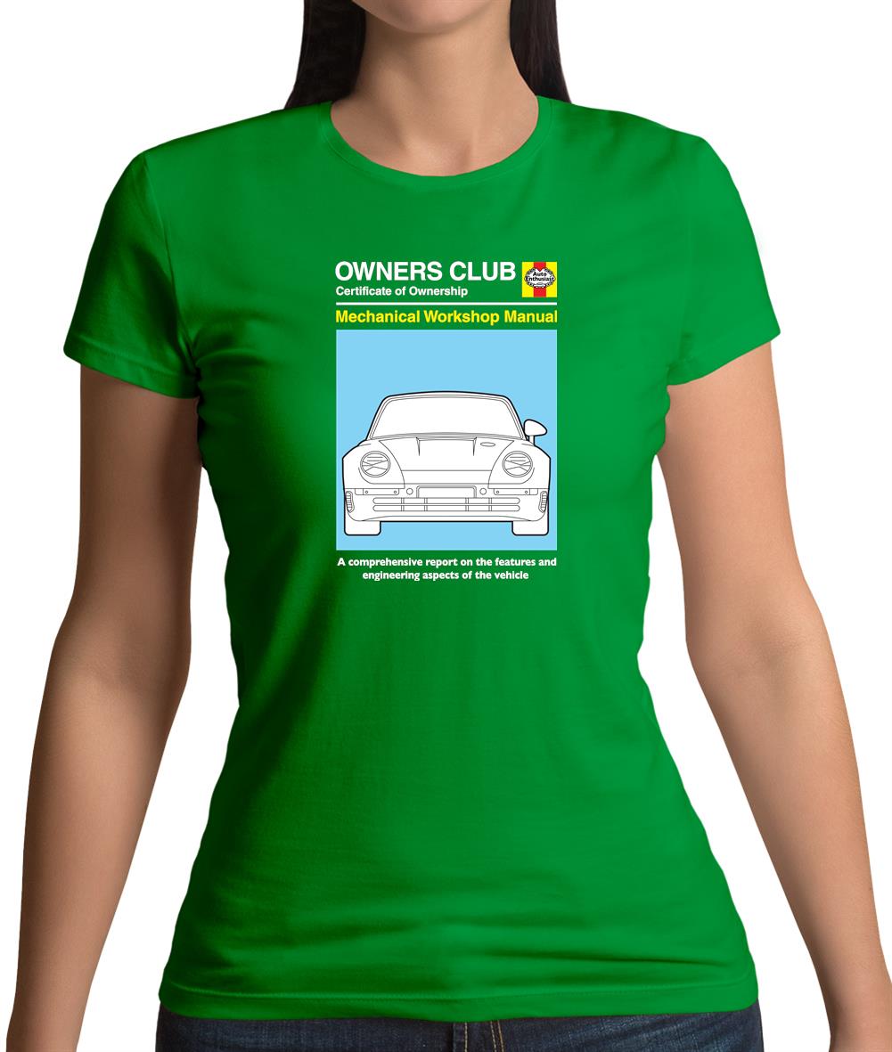 Car Owners Manual 959 Turbo Womens T-Shirt