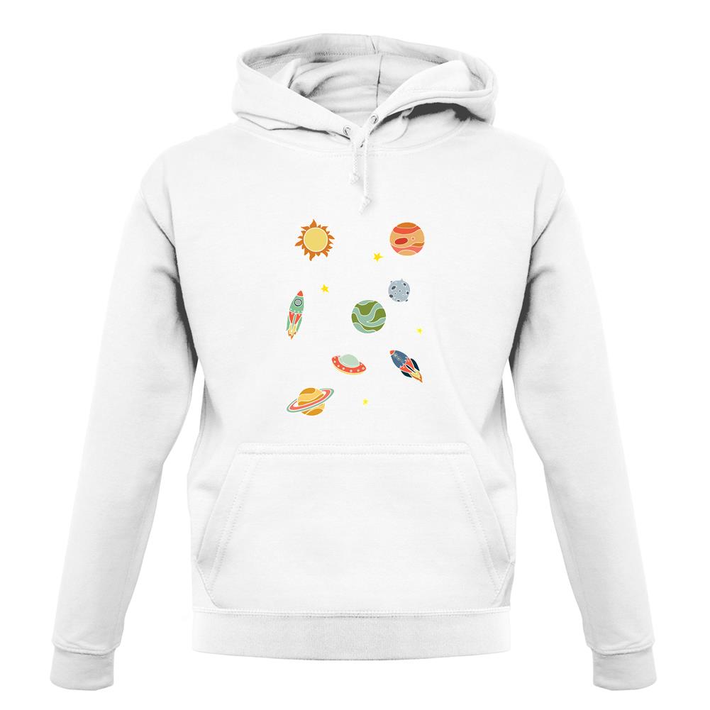 Cartoon Space Scene unisex hoodie Cartoon Space Scene unisex hoodie