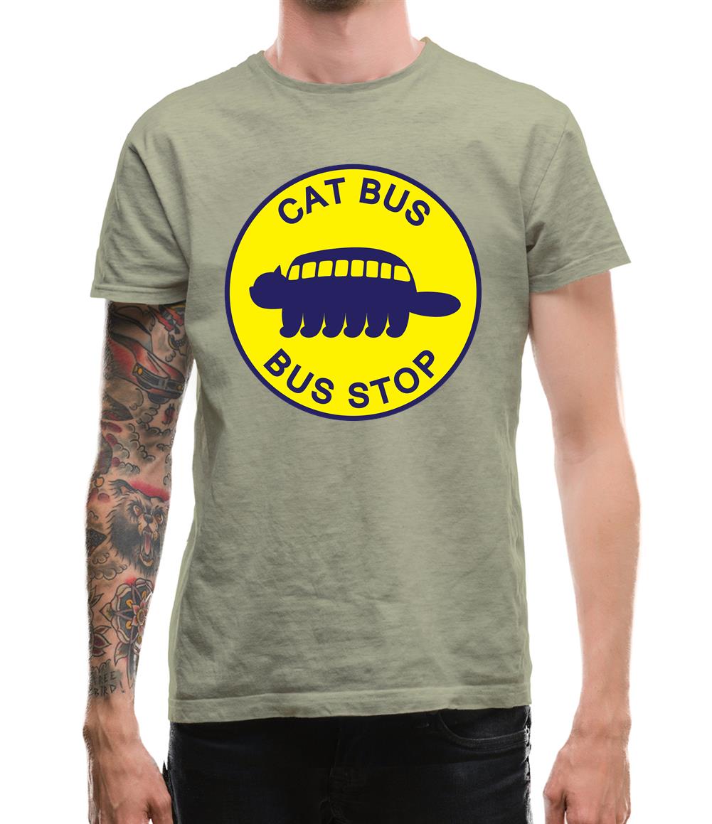 Cat Bus Stop Mens T-Shirt Cat Bus Stop Mens T-Shirt