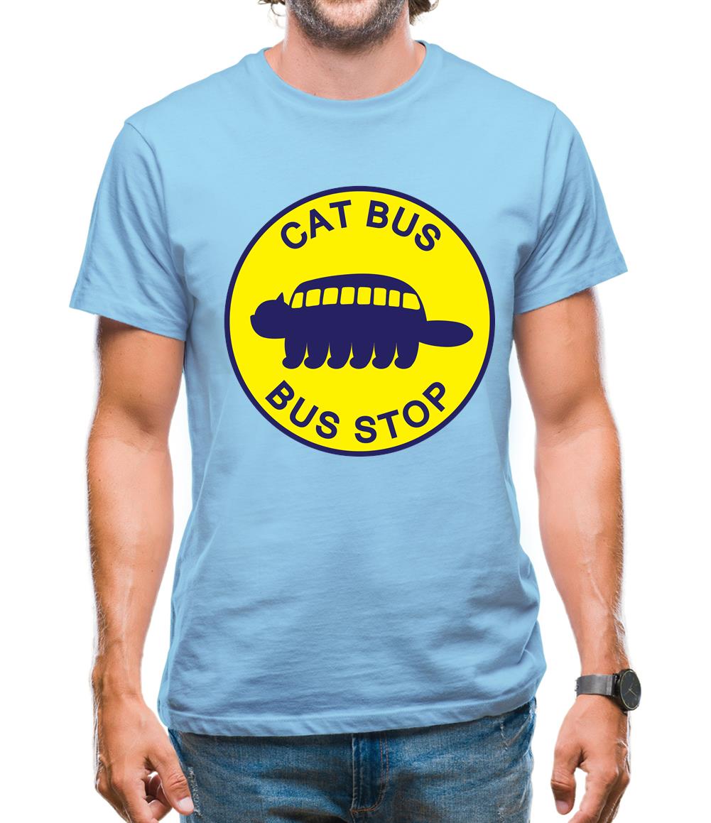 Cat Bus Stop Mens T-Shirt Cat Bus Stop Mens T-Shirt