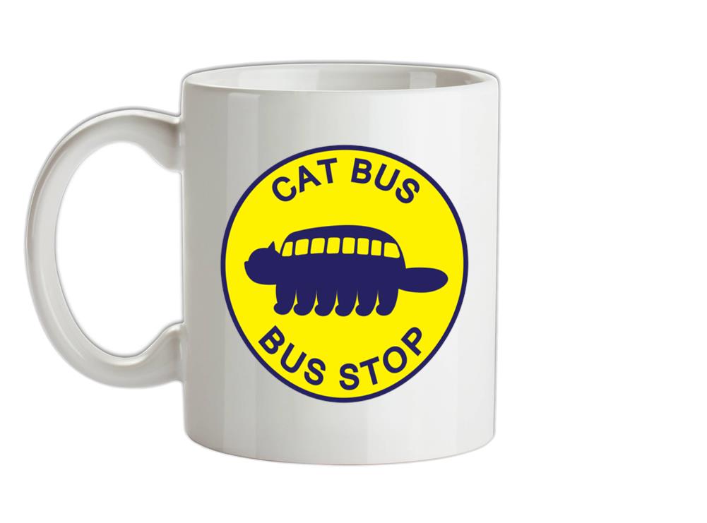 Cat Bus Stop Ceramic Mug