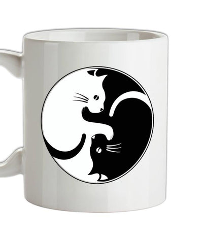 Yin Yang Cat Ceramic Mug