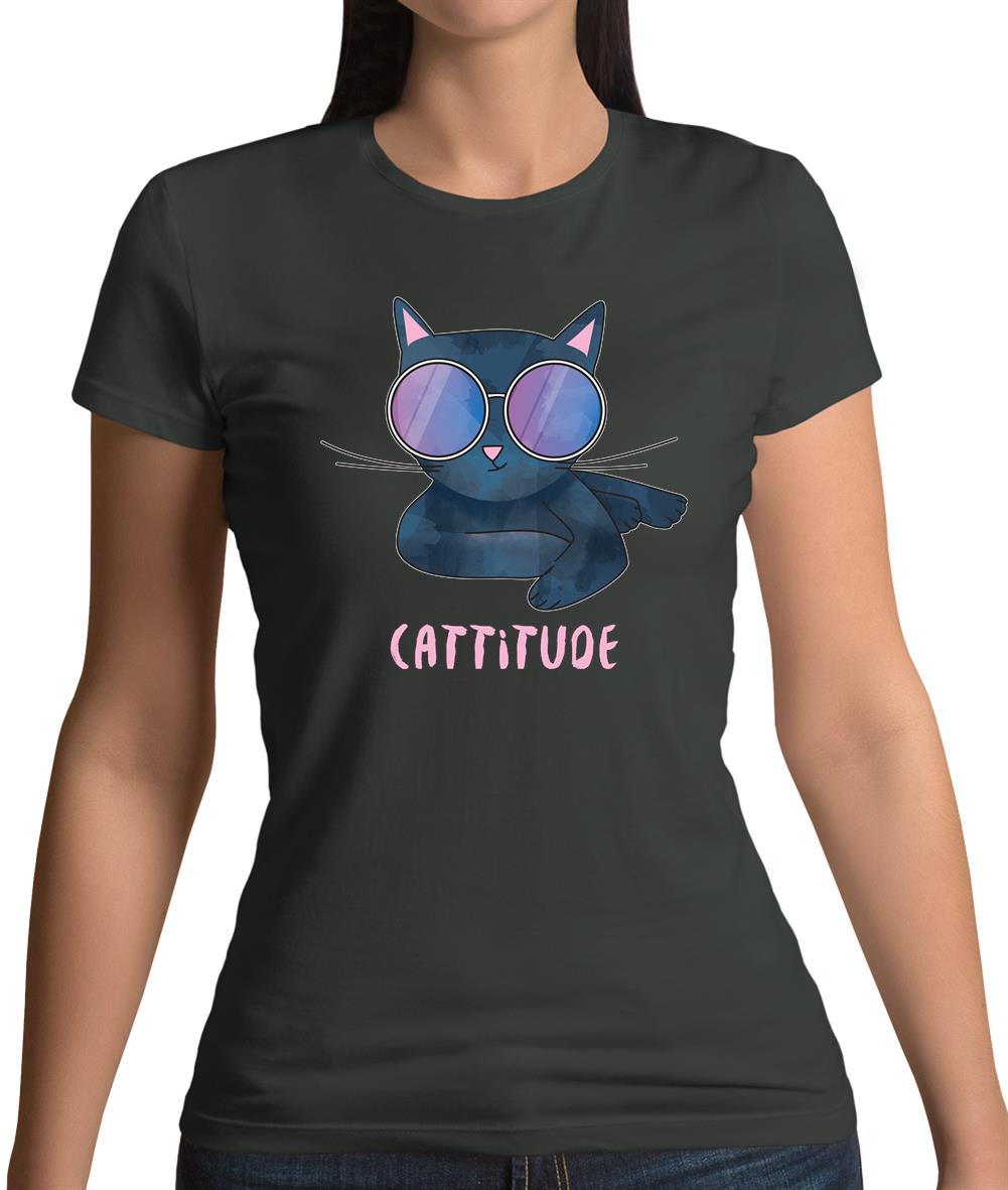 Cattitude Womens T-Shirt Cattitude Womens T-Shirt