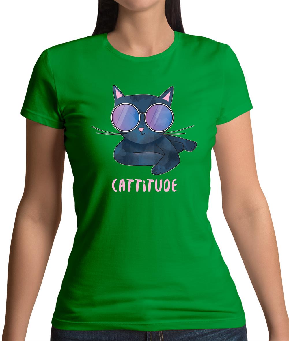 Cattitude Womens T-Shirt Cattitude Womens T-Shirt