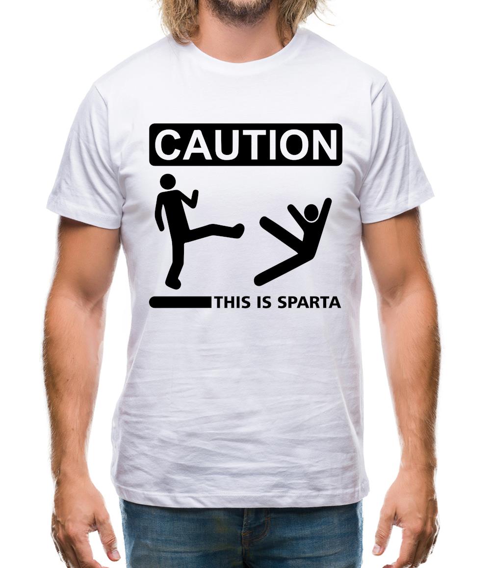 Caution This Is Sparta Mens T-Shirt Caution This Is Sparta Mens T-Shirt