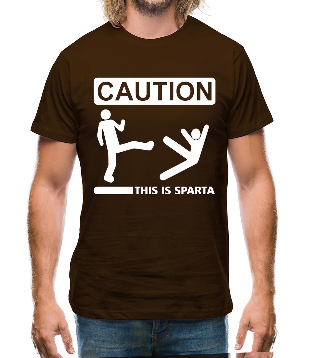 Caution This Is Sparta Mens T-Shirt Caution This Is Sparta Mens T-Shirt