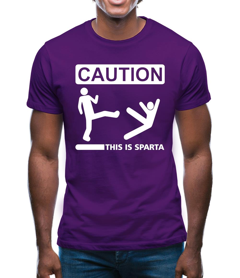 Caution This Is Sparta Mens T-Shirt Caution This Is Sparta Mens T-Shirt