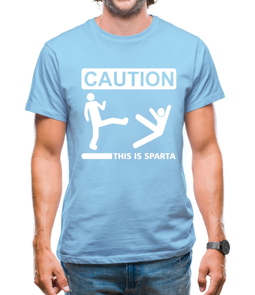 Caution This Is Sparta Mens T-Shirt Caution This Is Sparta Mens T-Shirt