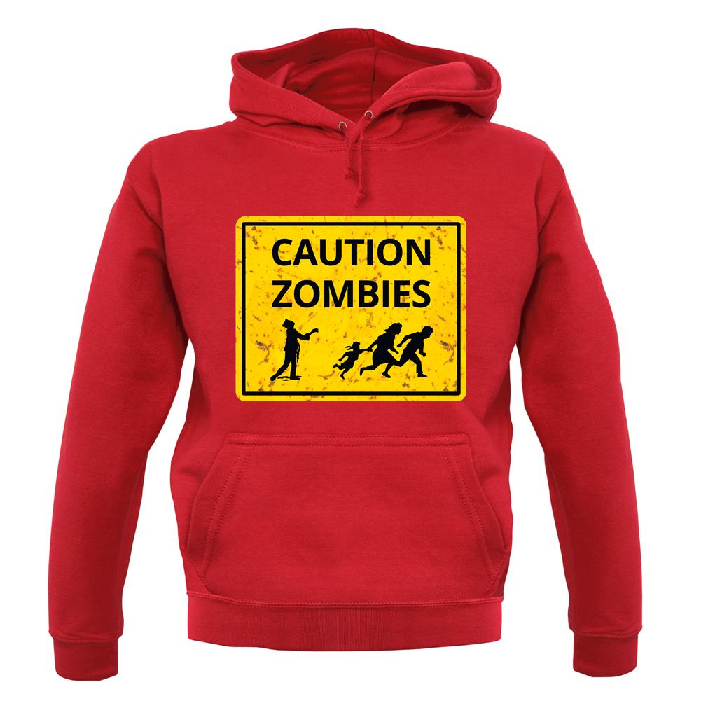 Caution Zombies Road Sign unisex hoodie Caution Zombies Road Sign unisex hoodie