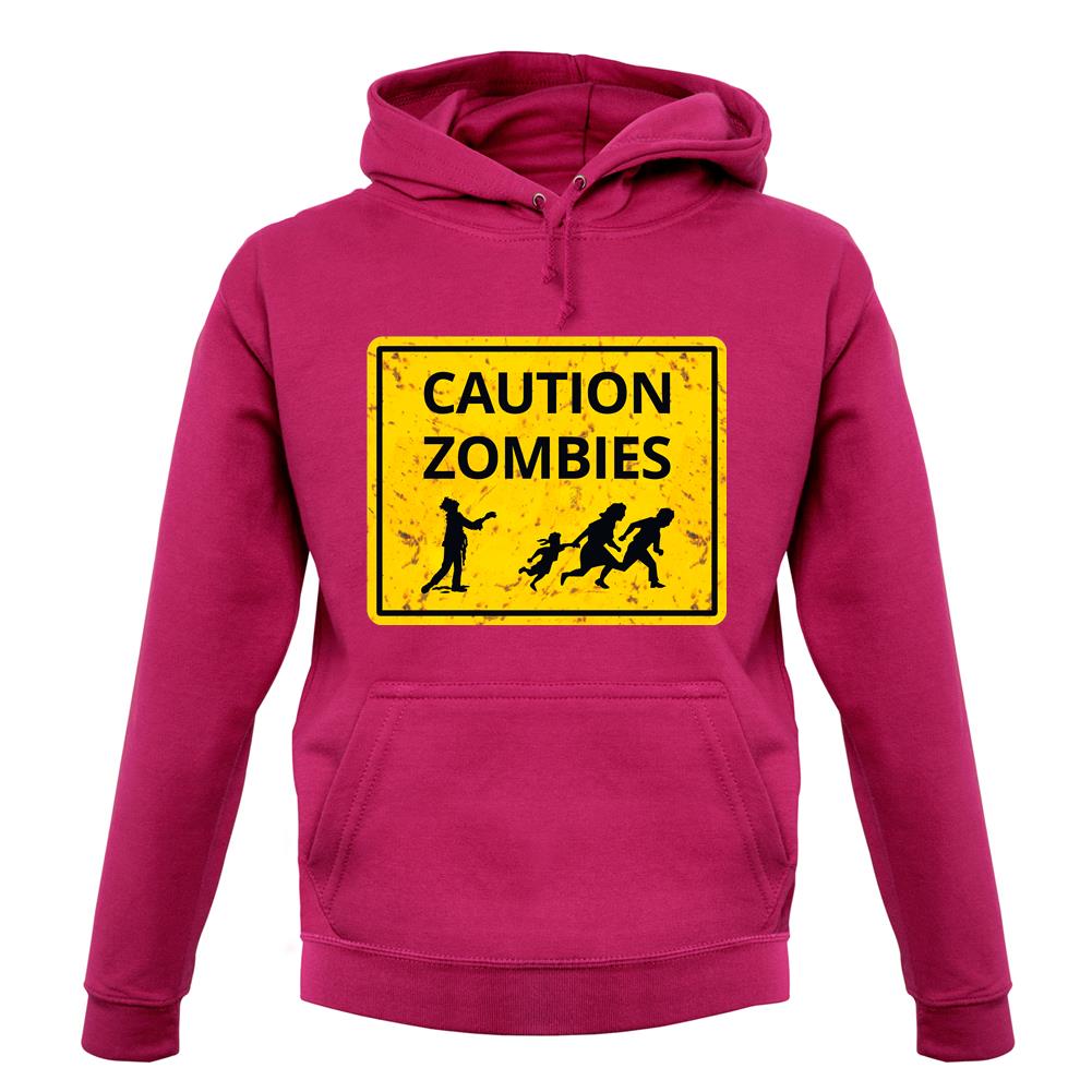 Caution Zombies Road Sign unisex hoodie Caution Zombies Road Sign unisex hoodie
