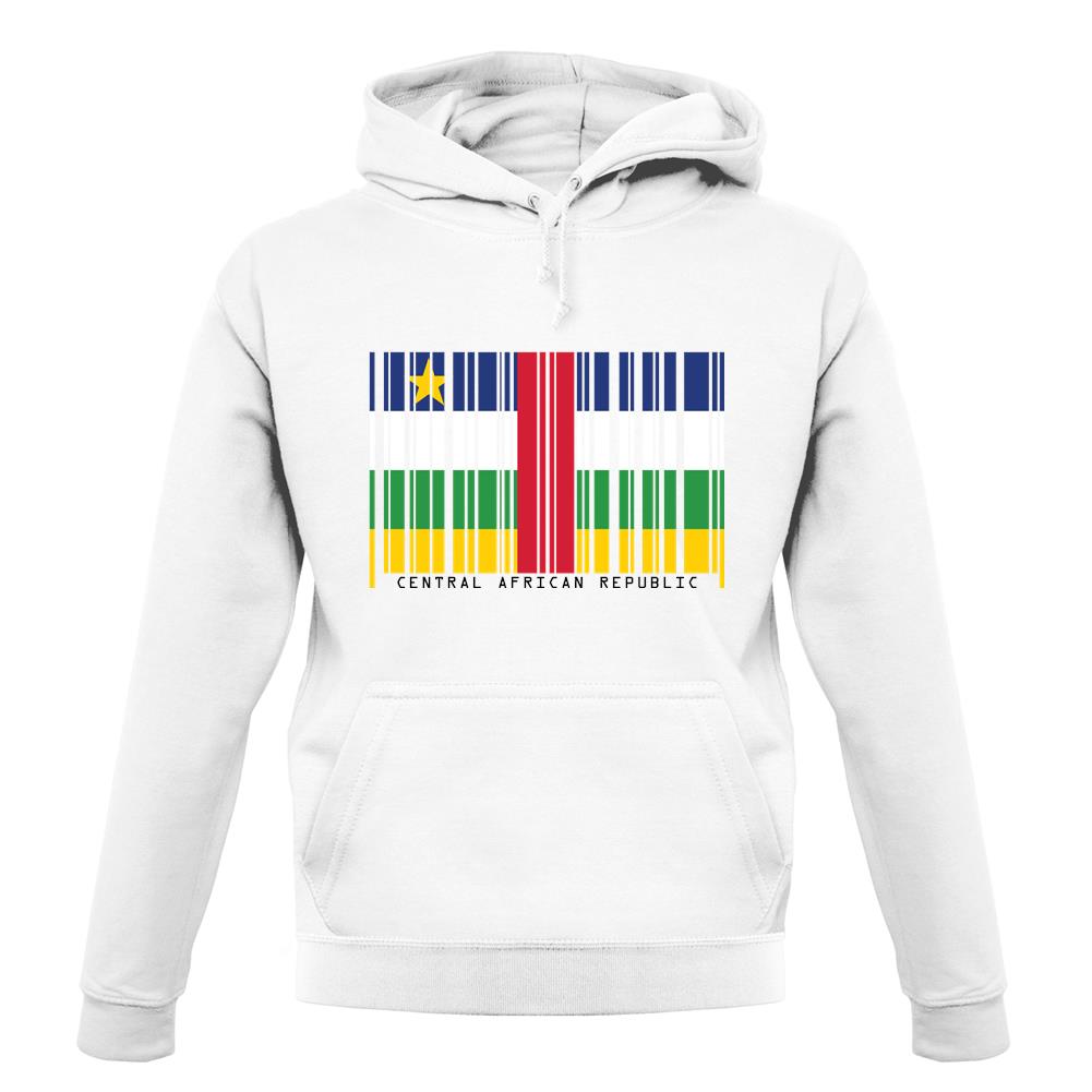 Central African Republic Barcode Style Flag unisex hoodie Central African Republic Barcode Style Flag unisex hoodie