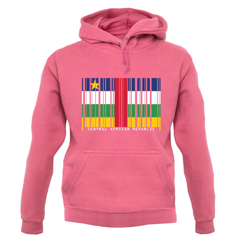 Central African Republic Barcode Style Flag unisex hoodie Central African Republic Barcode Style Flag unisex hoodie