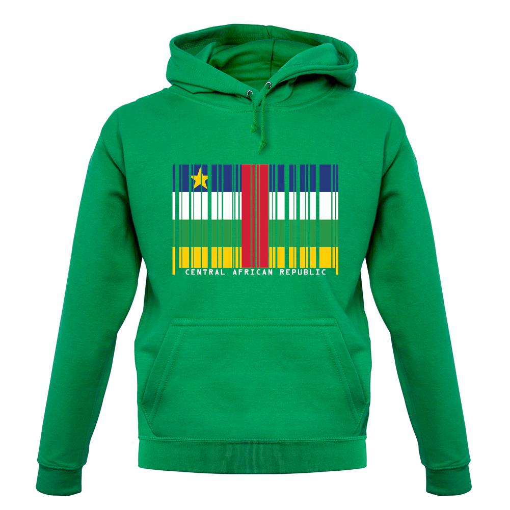 Central African Republic Barcode Style Flag unisex hoodie Central African Republic Barcode Style Flag unisex hoodie