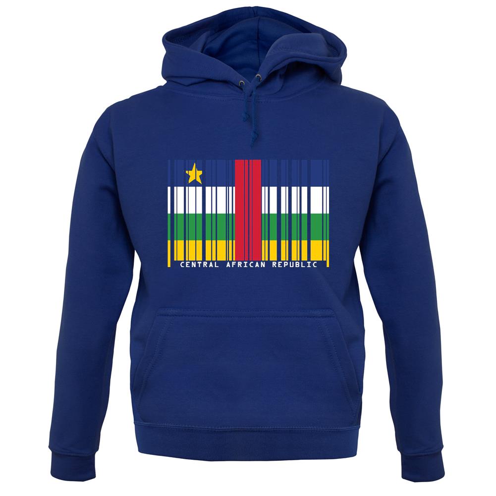 Central African Republic Barcode Style Flag unisex hoodie Central African Republic Barcode Style Flag unisex hoodie