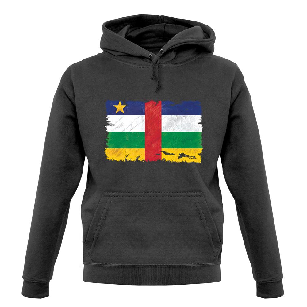 Central African Republic Grunge Style Flag unisex hoodie Central African Republic Grunge Style Flag unisex hoodie