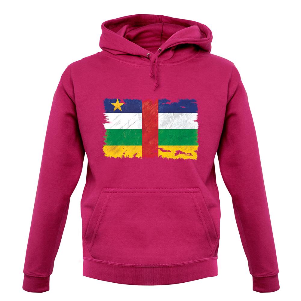 Central African Republic Grunge Style Flag unisex hoodie Central African Republic Grunge Style Flag unisex hoodie