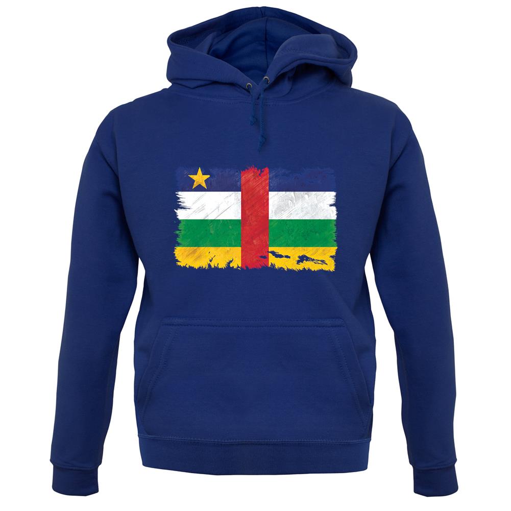 Central African Republic Grunge Style Flag unisex hoodie Central African Republic Grunge Style Flag unisex hoodie
