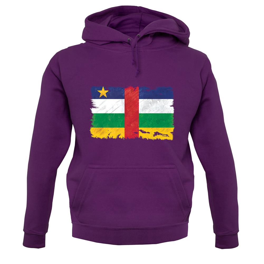 Central African Republic Grunge Style Flag unisex hoodie Central African Republic Grunge Style Flag unisex hoodie
