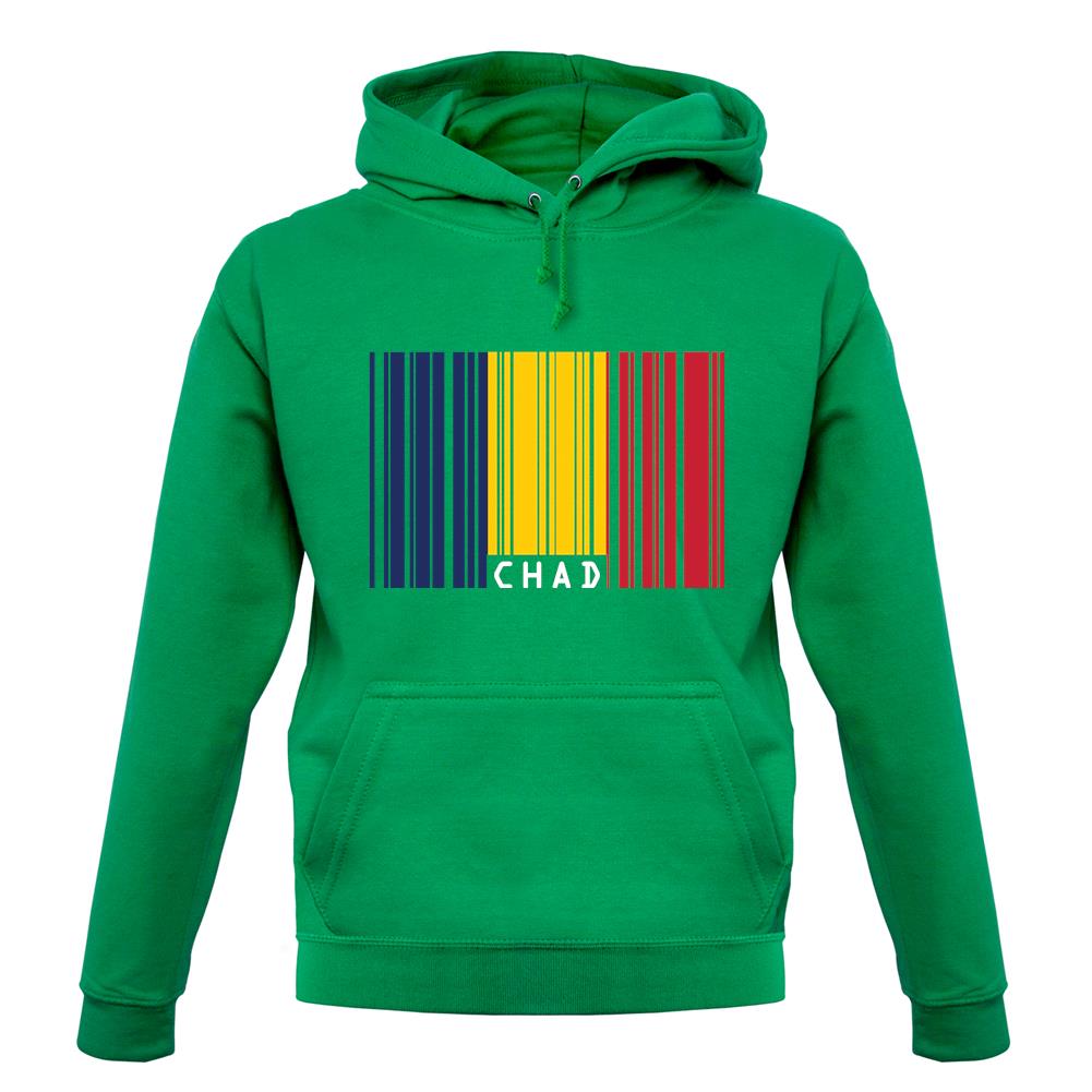 Chad Barcode Style Flag unisex hoodie Chad Barcode Style Flag unisex hoodie