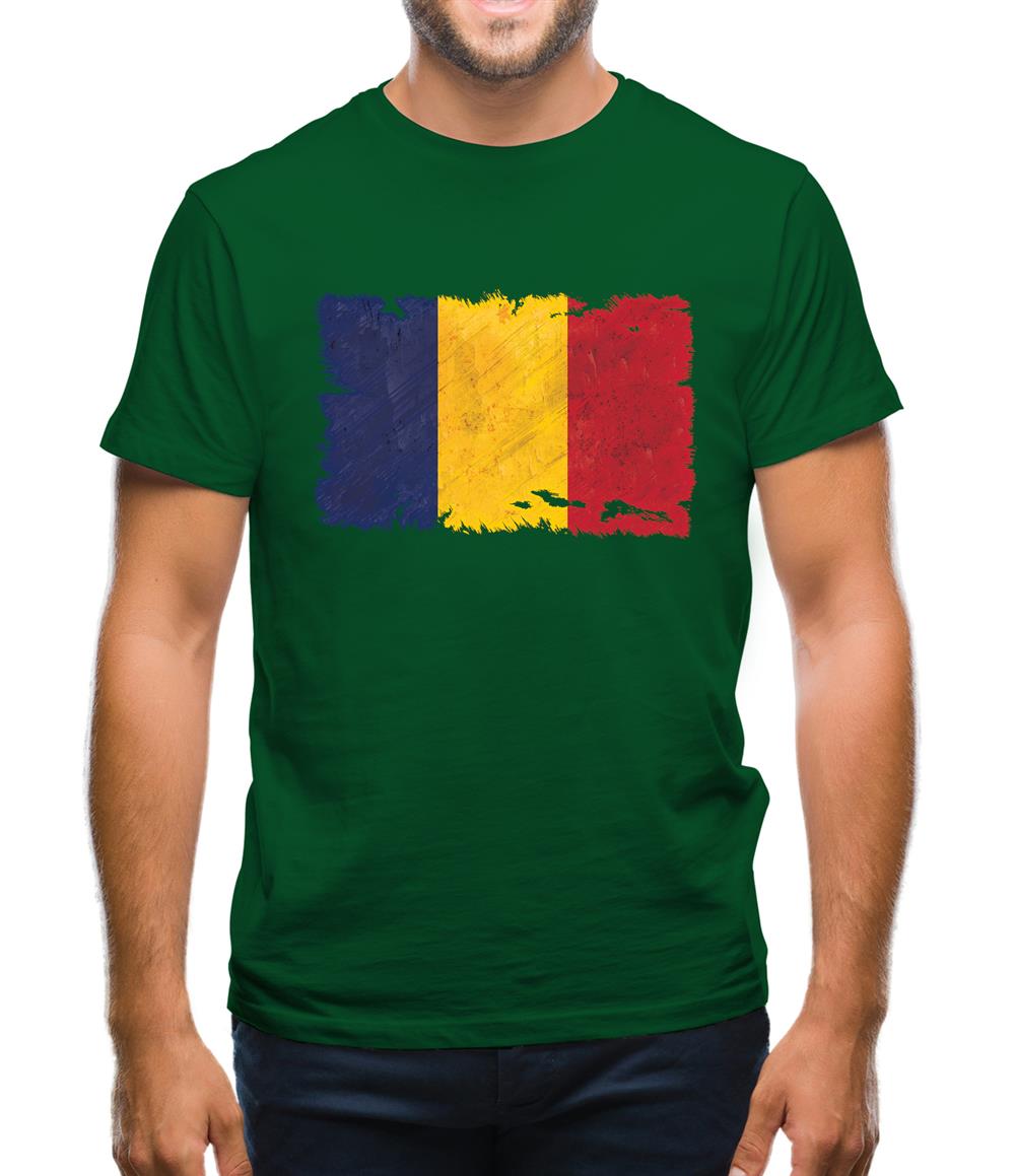 Chad Grunge Style Flag Mens T-Shirt Chad Grunge Style Flag Mens T-Shirt