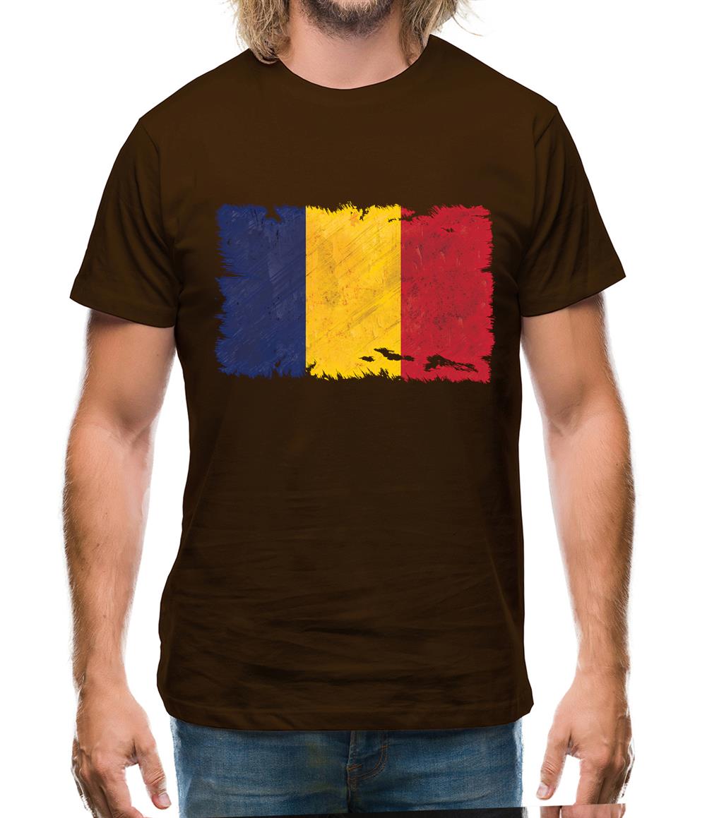 Chad Grunge Style Flag Mens T-Shirt Chad Grunge Style Flag Mens T-Shirt
