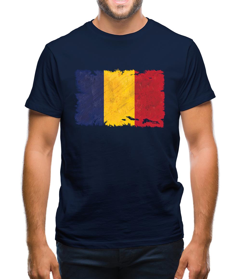 Chad Grunge Style Flag Mens T-Shirt Chad Grunge Style Flag Mens T-Shirt
