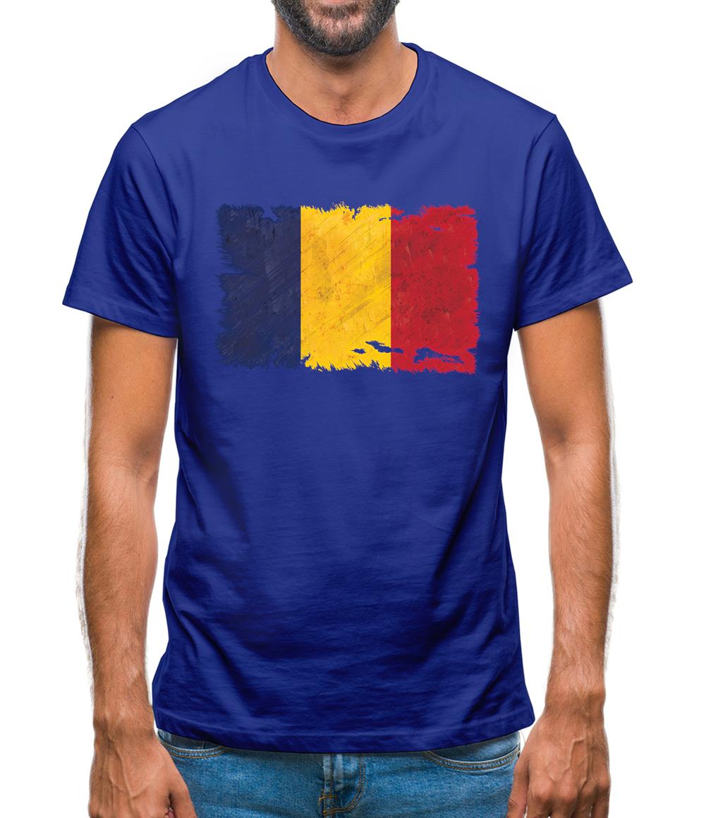 Chad Grunge Style Flag Mens T-Shirt Chad Grunge Style Flag Mens T-Shirt