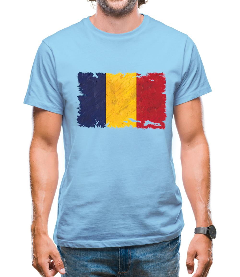 Chad Grunge Style Flag Mens T-Shirt Chad Grunge Style Flag Mens T-Shirt