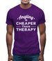 Angling Is Cheaper Than Therapy Mens T-Shirt Angling Is Cheaper Than Therapy Mens T-Shirt