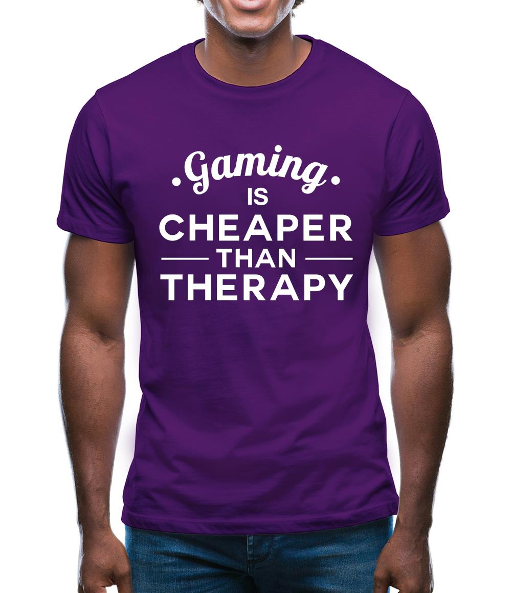 Gaming Is Cheaper Than Therapy Mens T-Shirt Gaming Is Cheaper Than Therapy Mens T-Shirt