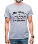Marathons Are Cheaper Than Therapy Mens T-Shirt Marathons Are Cheaper Than Therapy Mens T-Shirt