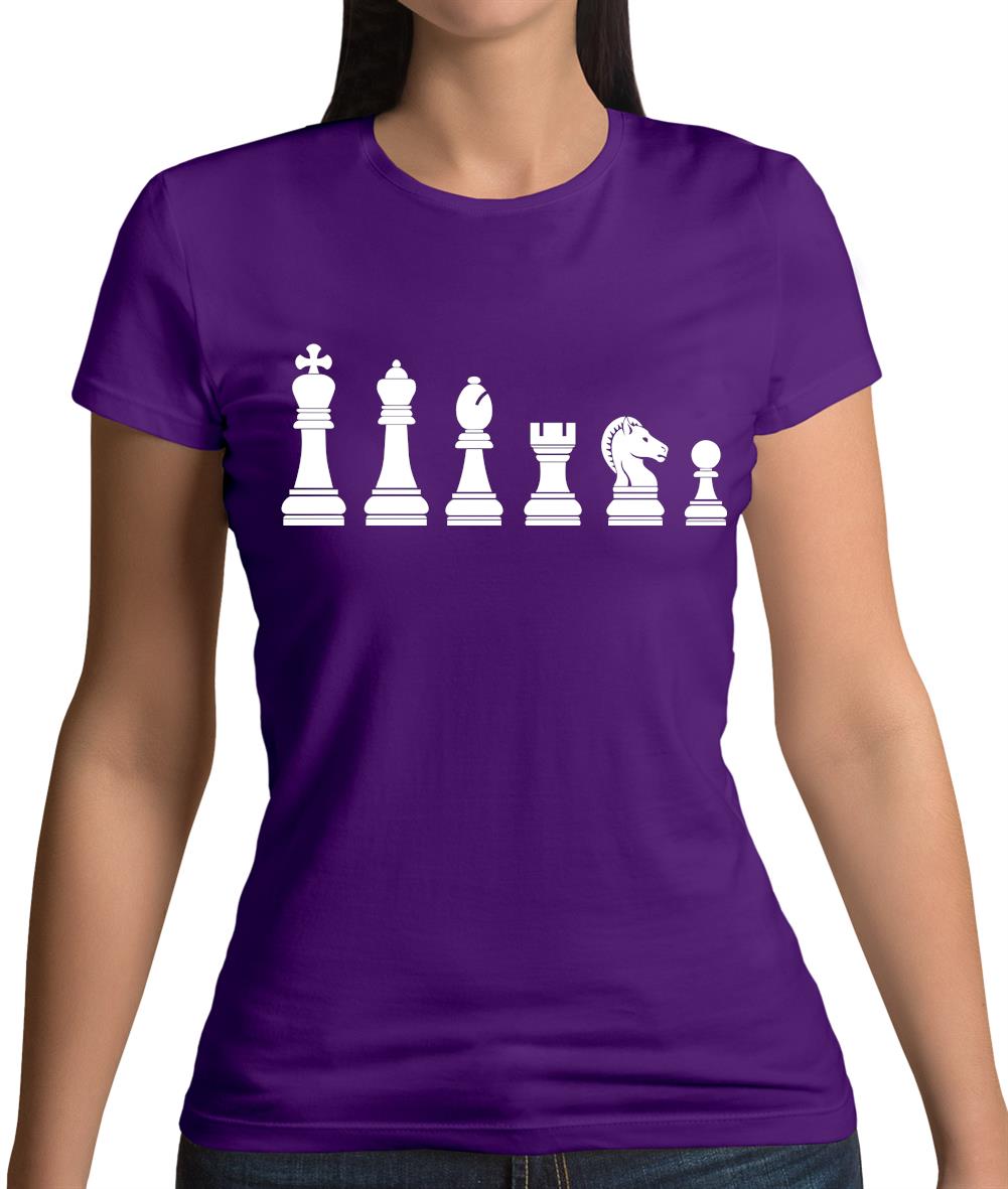 Chess Pieces Womens T-Shirt Chess Pieces Womens T-Shirt