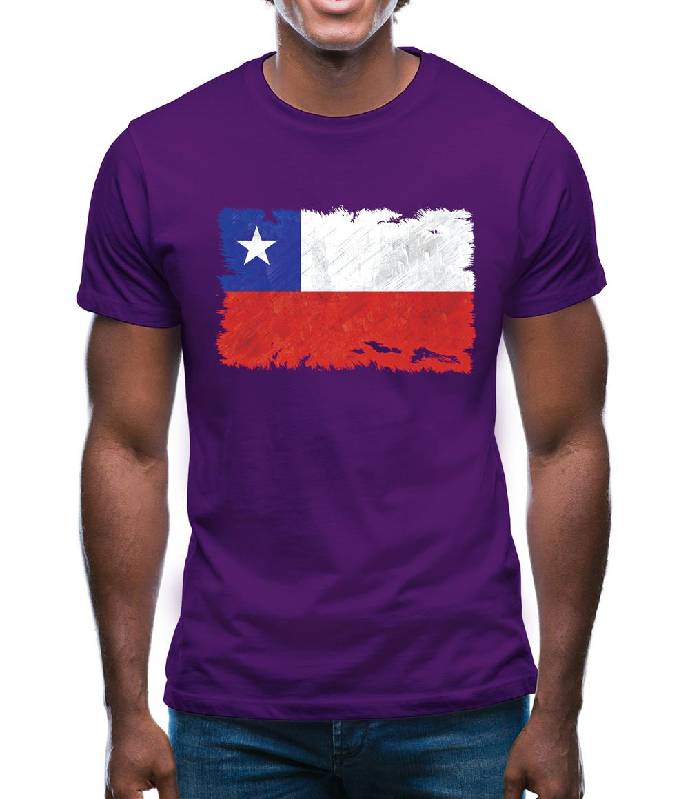 Chile Grunge Style Flag Mens T-Shirt Chile Grunge Style Flag Mens T-Shirt