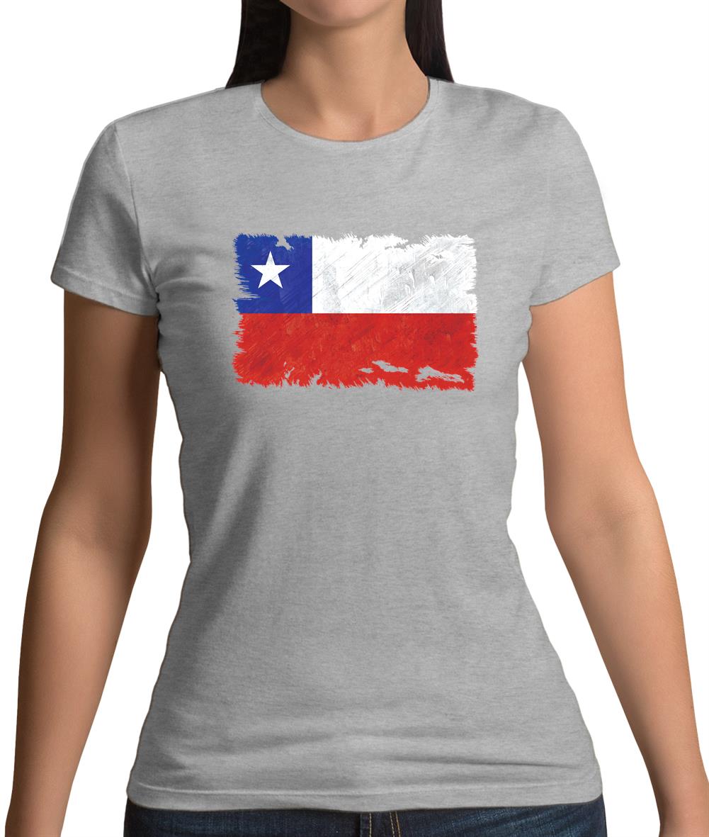 Chile Grunge Style Flag Womens T-Shirt Chile Grunge Style Flag Womens T-Shirt