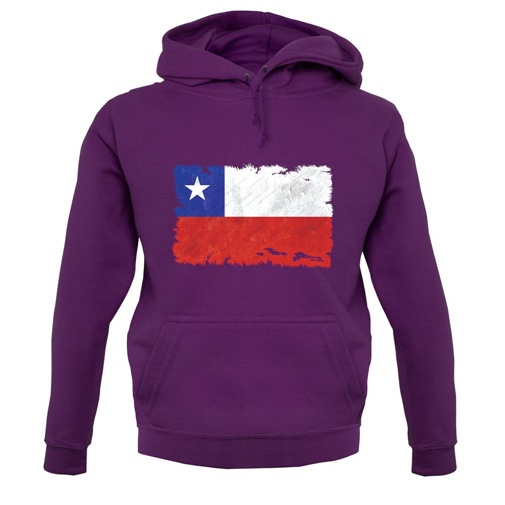 Chile Grunge Style Flag unisex hoodie Chile Grunge Style Flag unisex hoodie