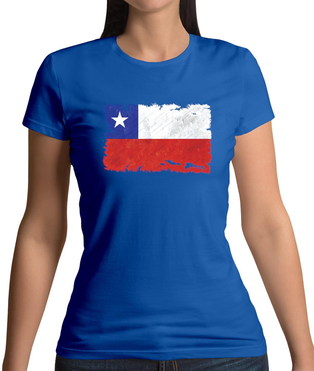 Chile Grunge Style Flag Womens T-Shirt Chile Grunge Style Flag Womens T-Shirt