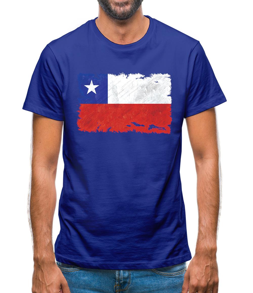 Chile Grunge Style Flag Mens T-Shirt Chile Grunge Style Flag Mens T-Shirt