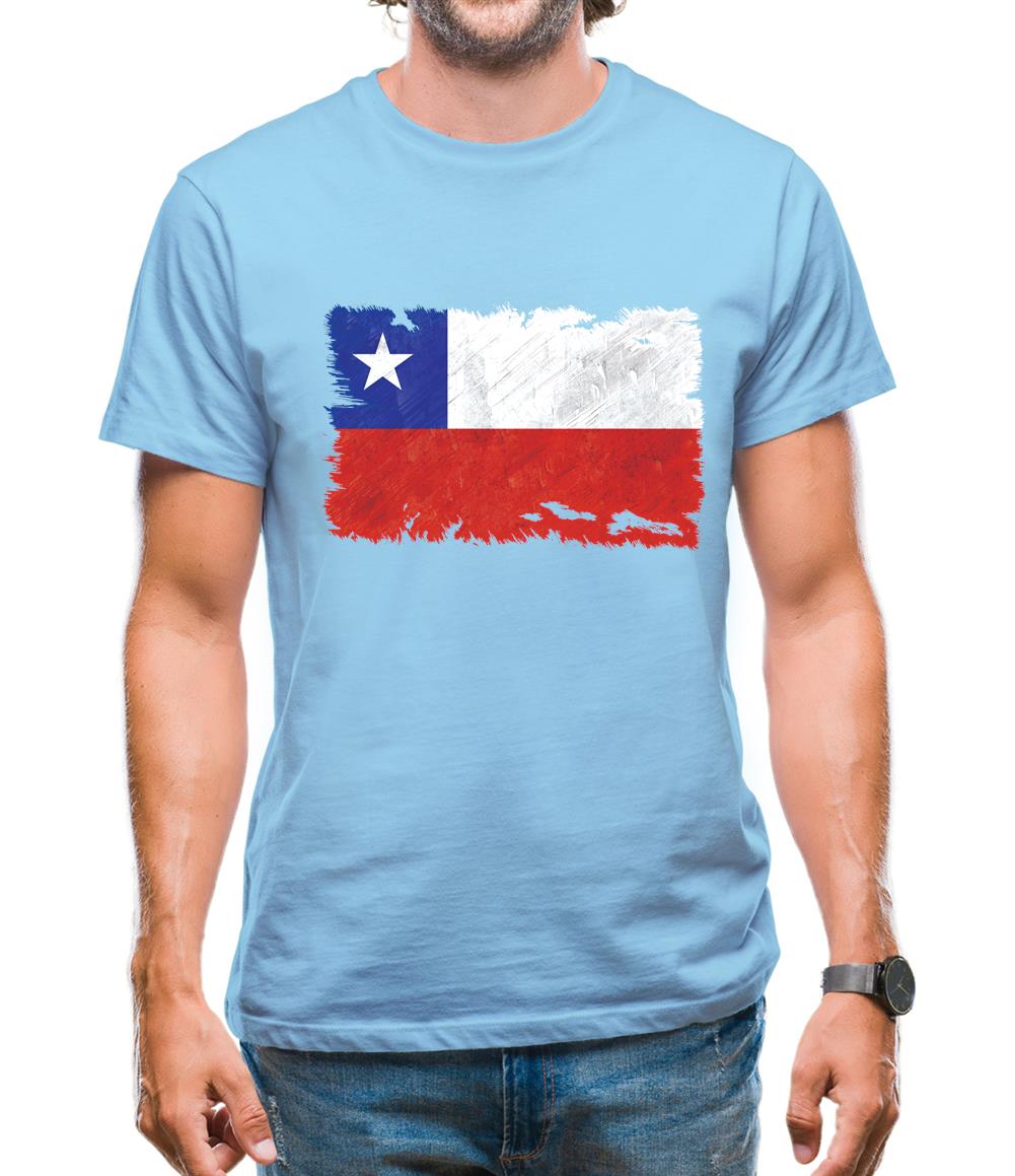 Chile Grunge Style Flag Mens T-Shirt Chile Grunge Style Flag Mens T-Shirt