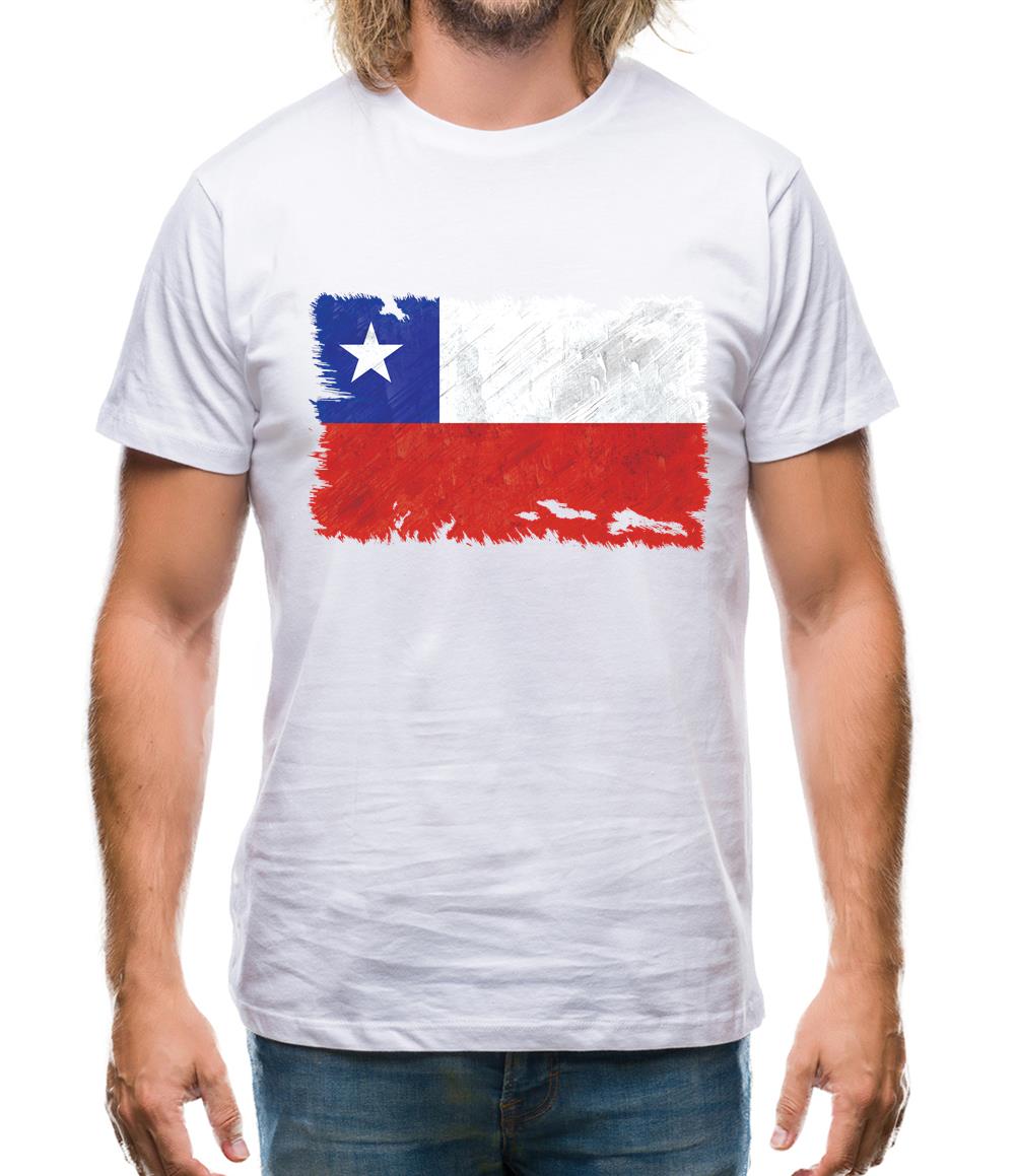 Chile Grunge Style Flag Mens T-Shirt Chile Grunge Style Flag Mens T-Shirt