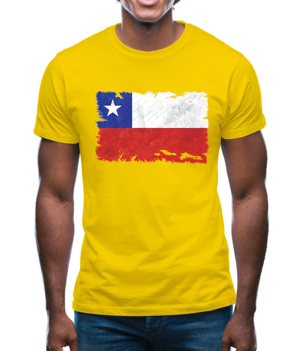Chile Grunge Style Flag Mens T-Shirt Chile Grunge Style Flag Mens T-Shirt