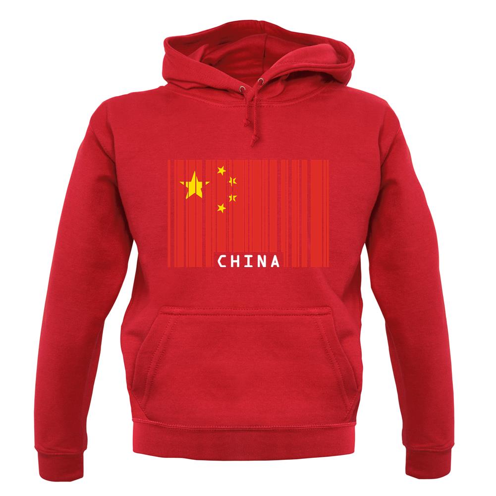 China Barcode Style Flag unisex hoodie China Barcode Style Flag unisex hoodie