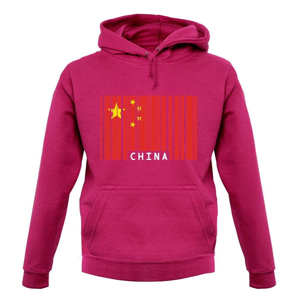 China Barcode Style Flag unisex hoodie China Barcode Style Flag unisex hoodie
